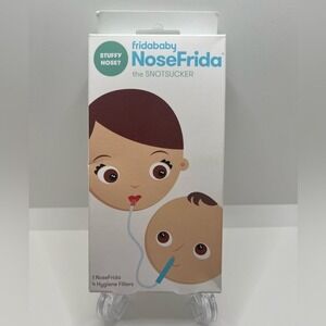 Nosefrida Nose Frida Baby Toddler Snot sucker Nasal Aspirator + 4 Filters NEW
